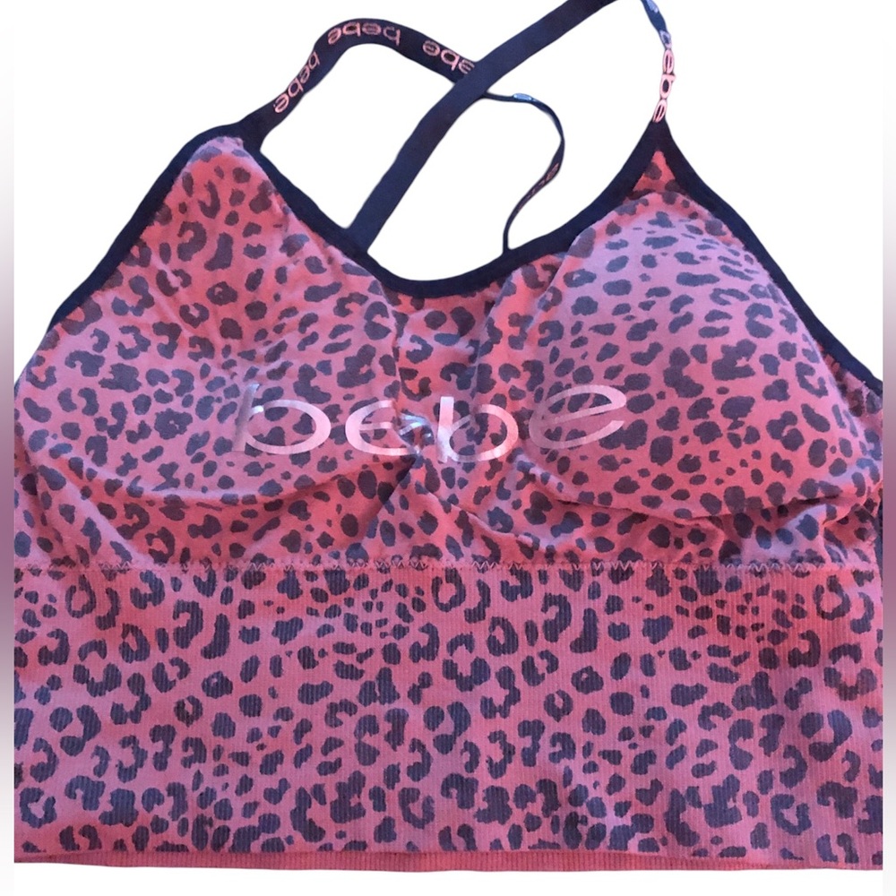 Bebe Animal Print Athletic Sports Bra - No Size Tag - Looks like Small